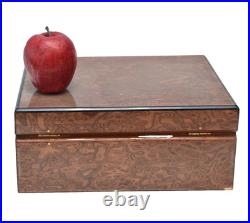 Mastro de Paja Italy Burlwood Cigar Humidor 50-Count Humigar Divider