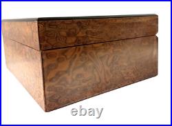 Mastro de Paja Italy Burlwood Cigar Humidor 50-Count Humigar Divider