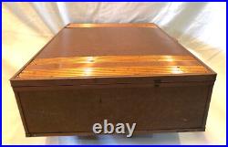 Metal wood copper humidor art deco box chest FLAW arts crafts tobacco 14x10 VTG