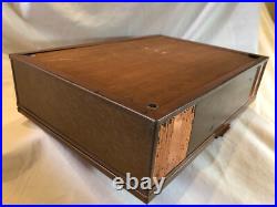 Metal wood copper humidor art deco box chest FLAW arts crafts tobacco 14x10 VTG