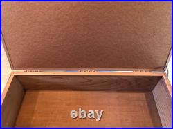 Metal wood copper humidor art deco box chest FLAW arts crafts tobacco 14x10 VTG
