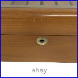 Miami Cigar & Company Beveled Glass Top Humidor 19.25 Inches w Logo Rare