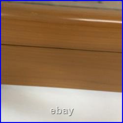 Miami Cigar & Company Beveled Glass Top Humidor 19.25 Inches w Logo Rare