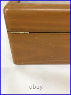 Miami Cigar & Company Beveled Glass Top Humidor 19.25 Inches w Logo Rare