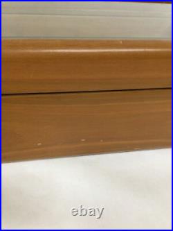 Miami Cigar & Company Beveled Glass Top Humidor 19.25 Inches w Logo Rare