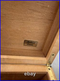 Michael Dixon Humidor Maple Cedar Wooden Cigar Trinket Box Handmade USA