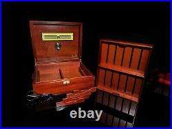 Michel Perrenoud Mahogany Humidor 100-150 ct Measures 15.5 L x 13 W x 6 H