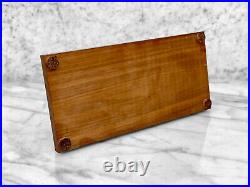 Mid-Century Modern Teak Glass Cigar Tobacco Humidor with Pipe Holder