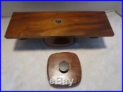 Mid Century Teak Wood stand rack HUMIDOR with6 PIPE REST 14 ½ W. ITALY RO-EL Vtg
