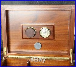 Milan Italy SAVINELLI Burr Wood Humidor with Brass Fittings