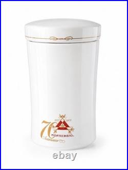 Montecristo 70 Aniversario 1955-2005 White Ceramic Cigar Jar Humidor with Lid