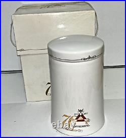 Montecristo 70th Anniversary Ceramic White Humidor Cigar Jar 2005 with Box