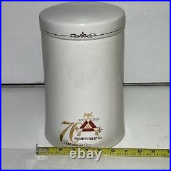 Montecristo 70th Anniversary Ceramic White Humidor Cigar Jar 2005 with Box