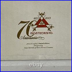 Montecristo 70th Anniversary Ceramic White Humidor Cigar Jar 2005 with Box