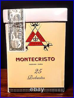 Montecristo Cigar Ceramic Storage Jar Humidor 2000 Limited Edition 25 Robustos