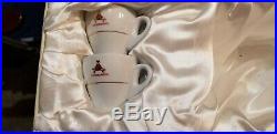 Montecristo Cigars White Coffee Gift Set Cups Saucers Ashtray & Humidor RARE