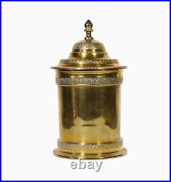 Mottahedeh tobacco brass canister plaque metal mark