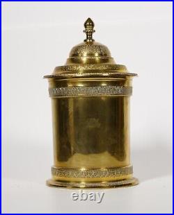 Mottahedeh tobacco brass canister plaque metal mark