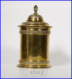 Mottahedeh tobacco brass canister plaque metal mark