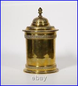 Mottahedeh tobacco brass canister plaque metal mark