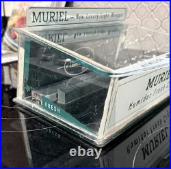 Muriel Glass Humidor Aztec Clay Moistener HAVANA P Lorillard Cigar Box Display