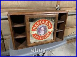 Napoleon Cigar 1974 Solid Wood Advertising Cabinet Storage Powell & Goldstein