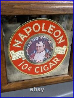 Napoleon Cigar 1974 Solid Wood Advertising Cabinet Storage Powell & Goldstein