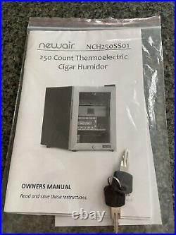 Newair 250 Count Electric Cigar Humidor Wineador in Stainless Steel NCH250SS01