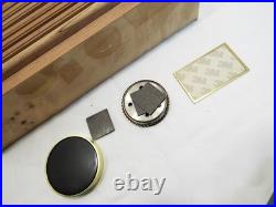 Nice Marquetry Wood Inlay Burl Humidor Box Cigar Storage Caddy Tobacco