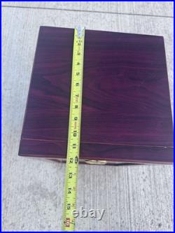 Nice Thompson 1915 6 Drawer Mahogany Cherry Counter Top Desk Humidor Cabinet BH