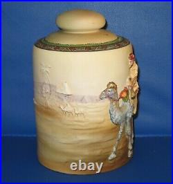 Nippon Molded In Relief Camel And Rider Humidor