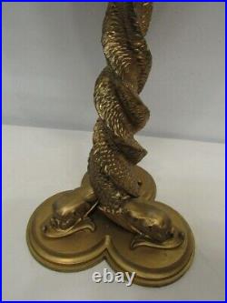 OLD BRADLEY and HUBBARD FRENCH NEPTUNE DOLPHIN FORM CIGAR SMOKING STAND ASHTRAY
