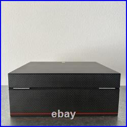 Official Ferrari 488 Spider Carbon Fiber & Wood Cigar Box Humidor Never Used