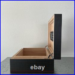 Official Ferrari 488 Spider Carbon Fiber & Wood Cigar Box Humidor Never Used