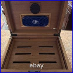 Old World Vintage Cigar Humidor Wood Box, Spanish Cedar 100 Cigars Storage