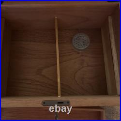 Old World Vintage Cigar Humidor Wood Box, Spanish Cedar 100 Cigars Storage