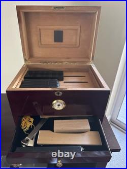 Ornate Cherry Wood Humidor