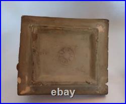 Outstanding Terracotta Pug/Bulldog Dog withPuppies Small Tobacco Humidor/Box Antiq
