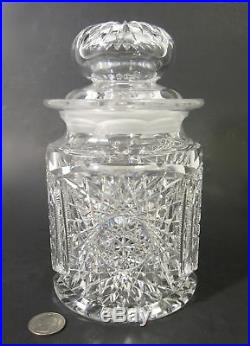 PAIRPOINT Antique American Brilliant ABP Cut Glass NEVADA Tobacco Jar Humidor