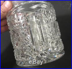PAIRPOINT Antique American Brilliant ABP Cut Glass NEVADA Tobacco Jar Humidor