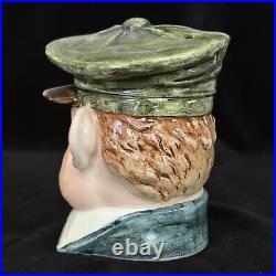 PALMER COX BOY WITH CAP MAJOLICA Tobacco Jar Antique Pottery Humidor c1920