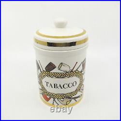 PIERO FORNASETTI Ceramic Tabacco Canister Humidor Pipe Tobacco Jar Mid Century