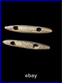 Pair Of Simons Bro. Antique Sterling Cigar Shaped Humidifiers Art Nouveau 2178