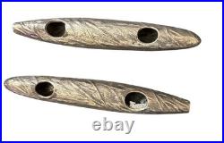 Pair Of Simons Bro. Antique Sterling Cigar Shaped Humidifiers Art Nouveau 2178