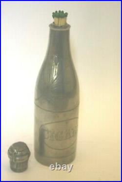 Pairpoint Cigar Humidor 1921 Match Safe Champagne Bottle Quadruple Silver Plate