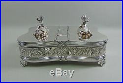 Pairpoint Silver 2 Compartment Humidor Box Boy Riding Turtles Silver Plated 2750
