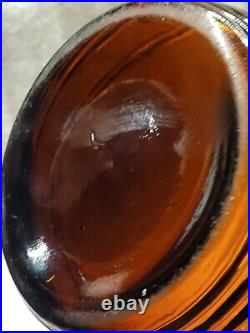 Patented 1882 Globe Tobacco Company Dark Amber Tobacco Jar