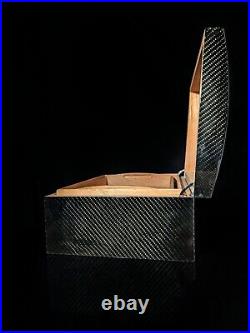 Perdomo Carbon Fiber Humidor Measures 13 L x 10 W x 5.5 H