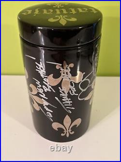 Pete Johnson Tatuaje 19 Black Ceramic Cigar Humidor Signed Tattoo Canister, 8