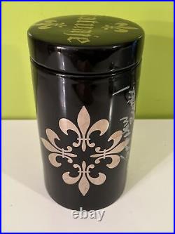 Pete Johnson Tatuaje 19 Black Ceramic Cigar Humidor Signed Tattoo Canister, 8